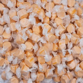 Gourmet Soft and chewy Salt Water Taffy Candies - Individually Wrapped - Bulk bags (Tangerine, 1 Pound (Pack of 1))