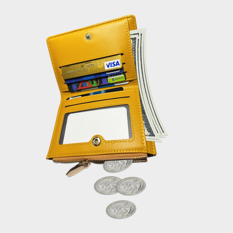 Slim Small Leather Women Wallets,Card Holder Wallet Bifold Trifold RFID