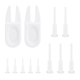 BOHUIZ 12 Pcs Exercise Ball Plug Replacement Kit, Yoga Ball Fitness Exercise Ball Air Stopper Plug Pin Adapter Kit, Inflatable Plug Replacement for Fitness Exercise Ball Inflatable Bed Pool