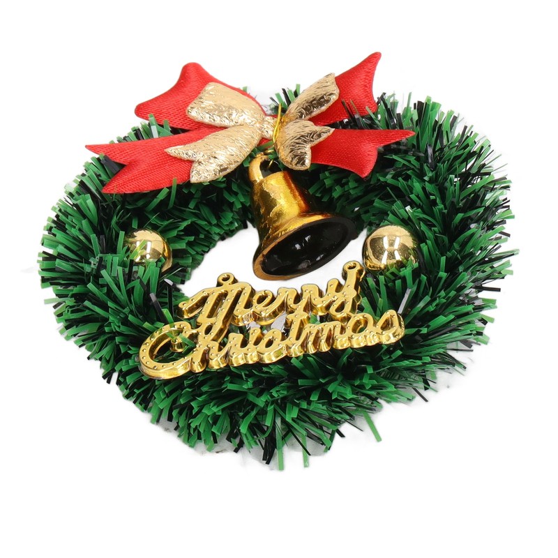 10PCS Dollhouse Christmas Wreaths Simulation Plastic Garland Model for 1/12