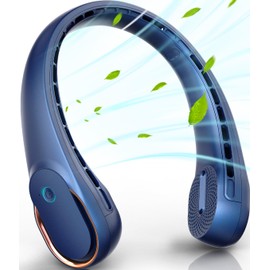 FrSara Neck Fan, Portable Fan Strong Wind, Upgraded 5200mAh, Upgraded Air Volume,360° Cooling, Quiet, No Hair Twisting, Even Air Volume On Both Sides, Non-Slip Material, Short Charging, Long Use Time