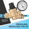 RVGUARD RV Water Pressure Regulator Valve, Brass Lead-Free Adjustable Water