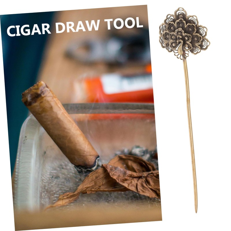 minkissy 2pcs Cigar Draw Needle Tool Accessory Enhance Your Smoking