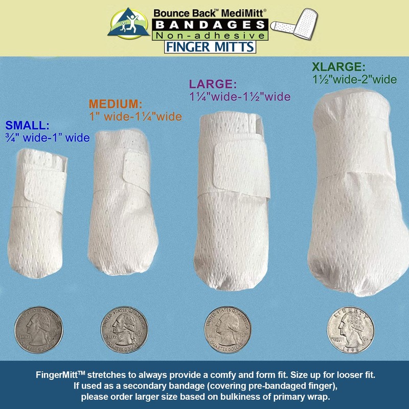 MediMitt FingerMitt | Non Adhesive Fingertip and Full Coverage Bandages