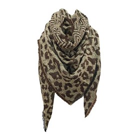 Scarf Animal Print Women's Winter Striped Scarf Tartan Pattern Green Knitted Scarf Women's Pink Faux Fur Scarf Silk Scarf Purple Women's Shoulder Scarf for Women Warm, brown