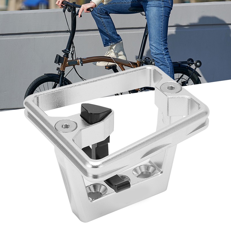 Folding Bike Front Carrier Adapter Aluminium Alloy Hollow Carved Mount