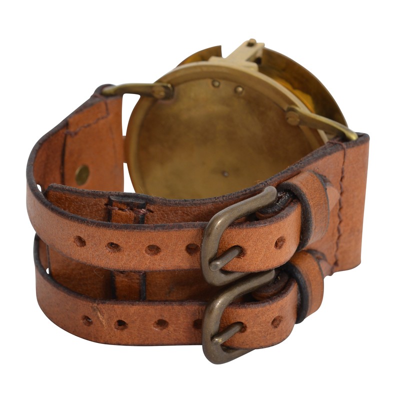 Gusti Leder studio "Dennis" Genuine Leather Sundial Bracelet 2A22-24-10