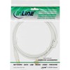 InLine® USB 2.0 Kabel, InLine®, A an B, weiß/gold, mit
