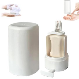 KnjoFly Soap Grinder, Bar Soap Dispenser, Wall-Mounted, No Drilling, Waterproof, White Plastic, 1 Pcs