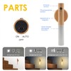 LANDGOO Wooden Nursery Night Light, LED Portable Bedside Motion Sensor
