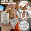 Simocky Compatible with Jeep Key Fob Cover with Keychain, Soft
