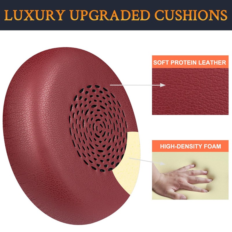 SOULWIT Protein Leather Replacement Ear Pads for Jabra Evolve2 75