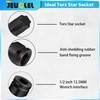 JEUCLEL T45 Torx Bit Socket, 1/2" Drive Torx Star 6