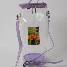 Kpop Lightstick Clear Stadium Bag | Concert Bag | Four Different Colors: Purple, Pink, Black, White - Color: Purple