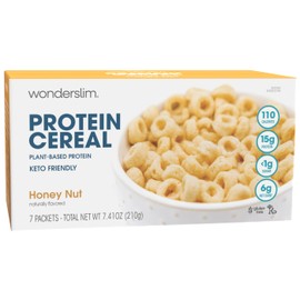 WonderSlim Protein Cereal, Honey Nut, Low Sugar, Gluten Free, Keto Friendly & Low Carb (7ct)