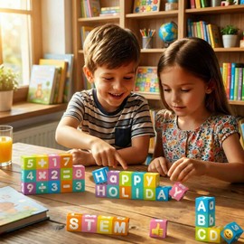 Magnetic Letters & Numbers Blocks ABC Travel Toys Spelling Game for Ages 5+