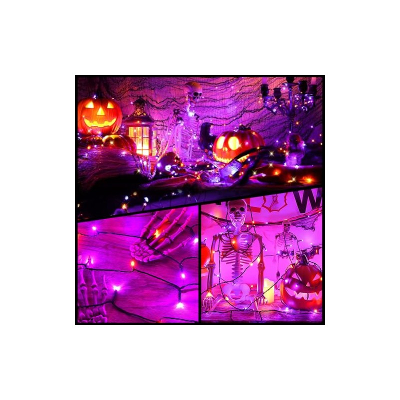 INGEQUIS Guirnalda de Luces Solar Halloween 10M de 100LEDs con