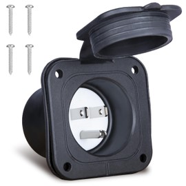 15 Amp Flanged Inlet, 5-15AC 125V RV Shore Power Inlet
