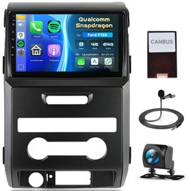 8 Core 4GB+64GB Radio for Ford F150 F-150 2009-2012 Android Car Stereo with Wireless CarPlay and Android Auto, Qualcomm Snapdragon Driauto 9 Inch Touch Screen with GPS Bluetooth WiFi DSP FM/RDS+Camera