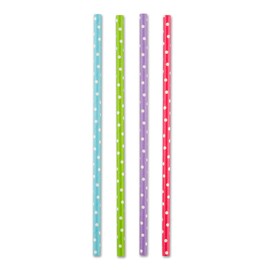 RSVP International (PS-1000D) Dotted Paper Straws, 100 Count | Each Straw 7.34" Long | Lovely Design & Biodegradable | For Hot & Cold Beverages | For Parties, Events & More
