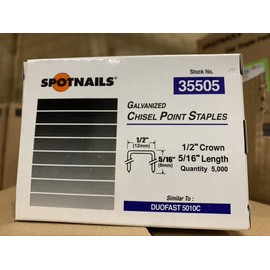 5010C Spotnails 35505 DuoFast 50 Series Type Staples 5/16" Length (100,000)