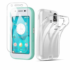 WHskyee Mamorino 6 / mamorino6 Case + Screen Protector for mamorino6 SHF35, Clear Cover, TPU Soft Case, Popular, Protective Cover (Fully Transparent) High Transmittance, Thin and Lightweight [US