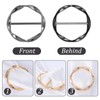 14 Pcs Silk Scarf Ring Circle T-Shirt Ties Clips for