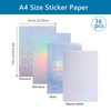 36 Sheets Vinyl Printable Sticker Paper A4 Size (8.25" x