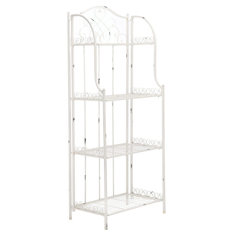 Safavieh PAT5014B Outdoor Collection Amaris Antique White Wrought Iron 4-Tier