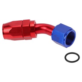 A ABSOPRO Male Flare Reducer Hose Fitting Adapter TF-1001-AN10 45° Fuel Line Connector Aluminum with O-ring Red,Blue