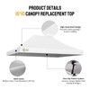 CROWN SHADES 10x15 Canopy Replacement Top - Only Compatible with