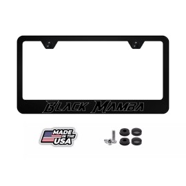 BLVD Black Mamba License Plate Frame Premium Black Metal