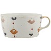 Hamamotouki 400834 Hasami Ware Issei Kiln Sweet Flower Handle Bowl,