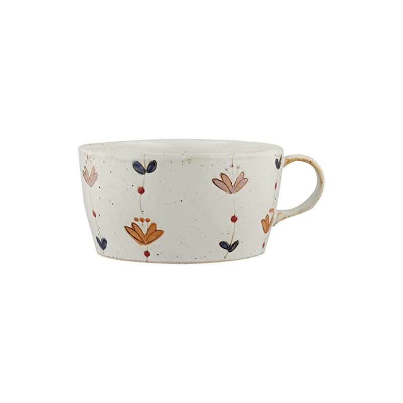 Hamamotouki 400834 Hasami Ware Issei Kiln Sweet Flower Handle Bowl,