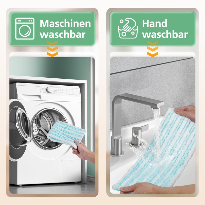 6 Pack Replacement Mop Covers for Leifheit Clean Twist M