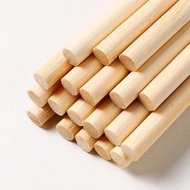 WANYI Pack of 100 Wooden Sticks, Wooden Sticks for Crafts, Round Wood, 6 mm x 300 mm, Round Wood Bar, Craft Sticks for DIY Crafts, Decoration