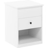 Furinno Jensen Lift Top Nightstand, Solid White