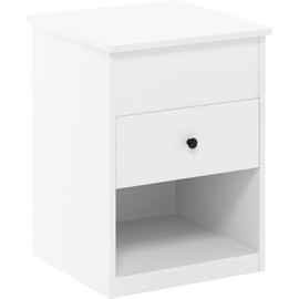 Furinno Jensen Lift Top Nightstand, Solid White