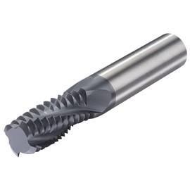Micro 100 TM-490-20 Thread Milling Cutter - UN, 11-32 Thread Size, .490" Cutter Dia, 1-1/4" Neck Length, .300" Neck Dia, .002" Flat, .490" Cutter Dia, 5 Fl, 1/2" Shank Dia, 4" OAL, Uncoated