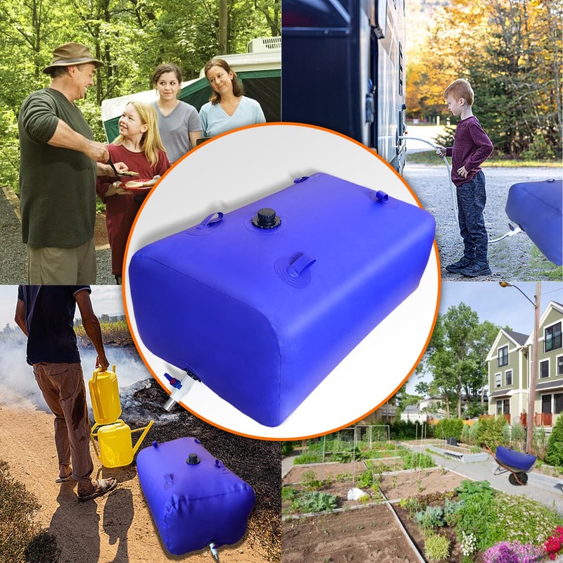 65 Gallon Water Storage Bladder,Portable Foldable Water Tank,Suitable for Outdoor