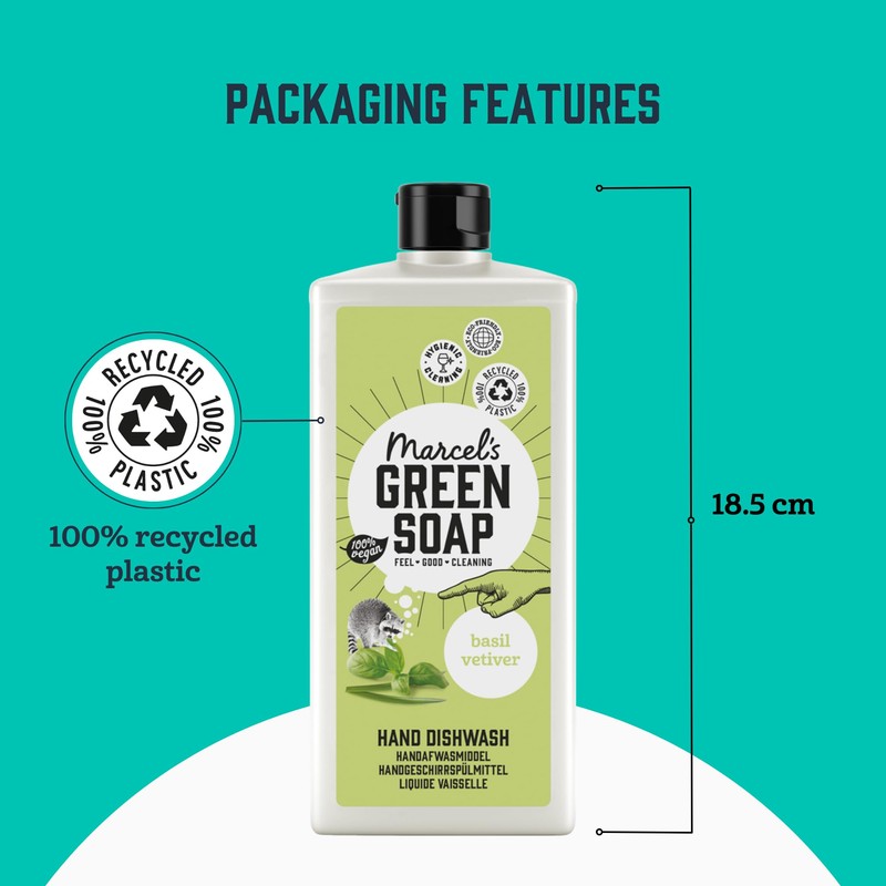 Marcel's Green Soap - Spülmittel Basilicum & Vetiver - Geschirrspülmittel