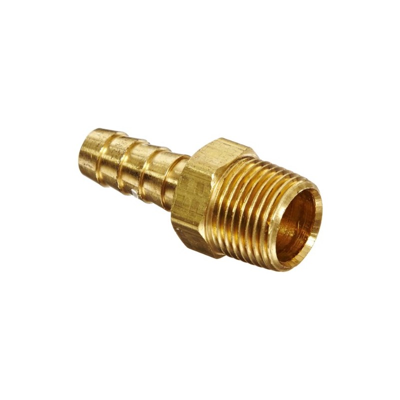 Anderson Metals 57001 Brass Hose Fitting, Adapter, 3/8" Barb x