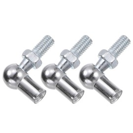 QUARKZMAN L Shaped Ball Joint Rods Head Bearing x 3 Pieces M8 Male M8 Female Thread for Textile Machinery and Food Appliances