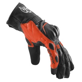Berik Nador Motorcycle Gloves, Black/Neon Red, XS