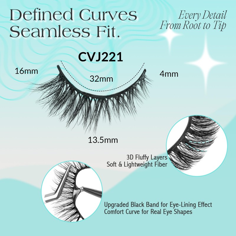 Bepholan Self Adhesive Eyelashes Natural Look Pre Glued No Glue
