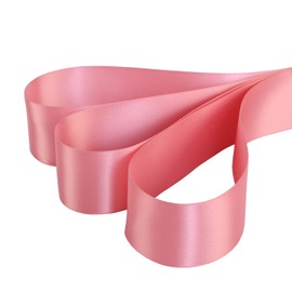 Ribbonitlux 50mm Wide Double Face Satin Ribbon 22 Meters (160-Dusty Rose）, Set for Gift Wrapping, Party Decor, Sewing Applications, Wedding and Craft