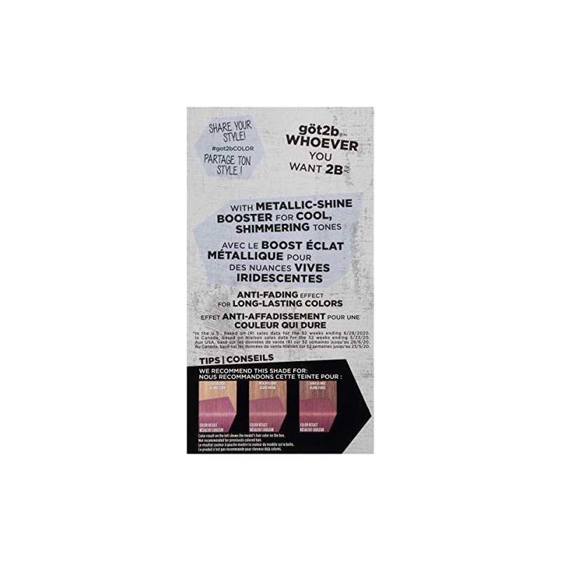 Got2b Metallics Permanent Hair Color, M84 Sakura Pink