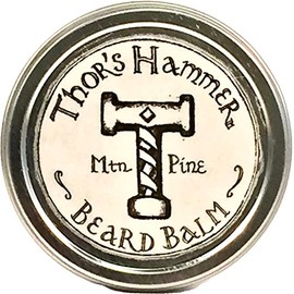 Pine Beard Balm, Thor's Hammer Mountain Pine Beard Balm and Conditioner, All Natural and Handmade, 2 oz