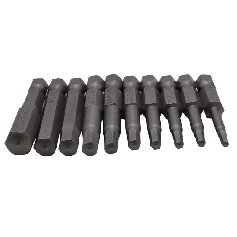 Fongmore 10Pcs 50mm 1/4 Inch Hex Shank S2 Steel Hex