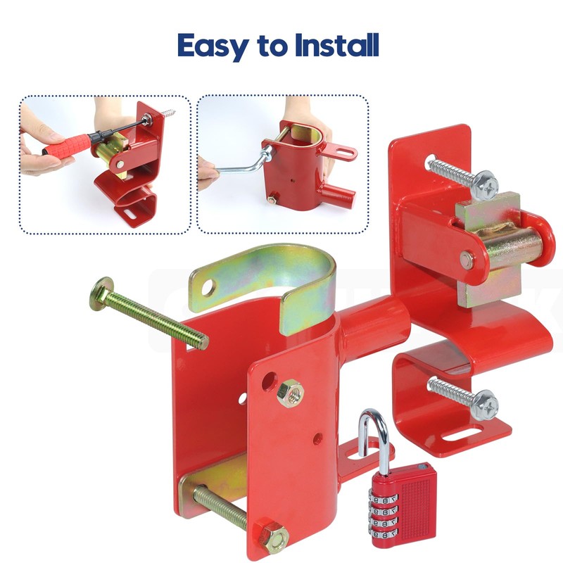 GUSUHAWK S16100500 One Way Lockable Gate Latch with 4-Digit Combination